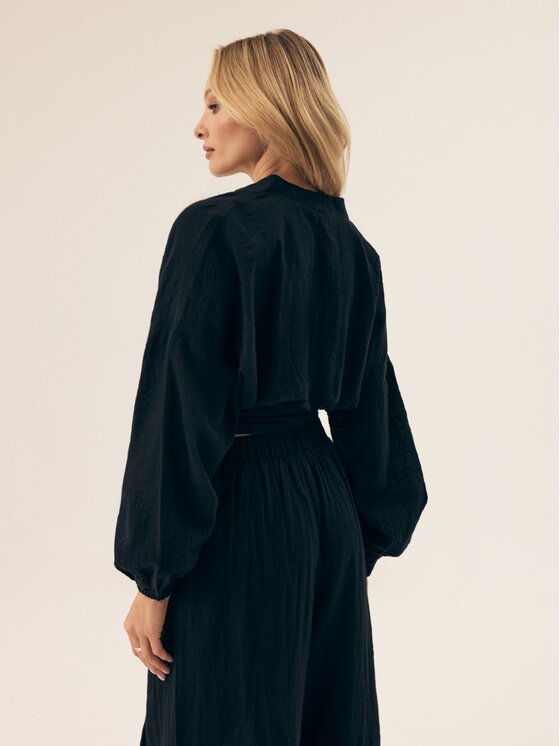 Esotiq Esotiq Kimono 42428 Czarny Beachy Fit