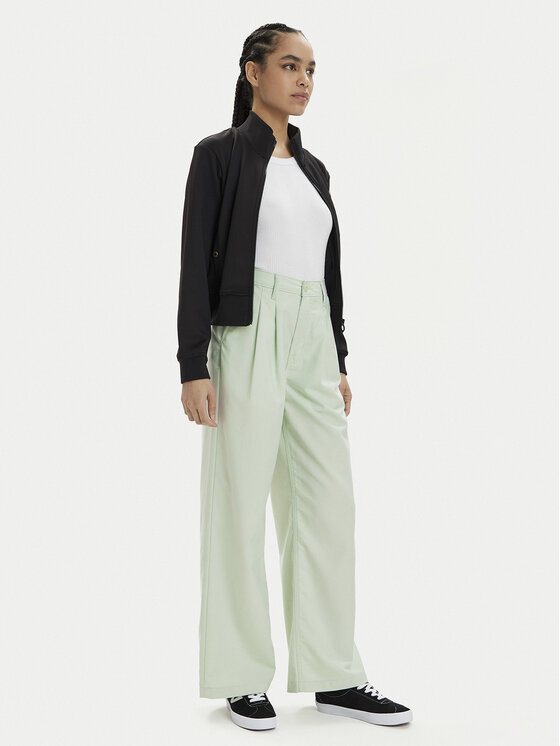 Vans Vans Riidest püksid Alder Relaxed Pleated Pant VN000GA0 Roheline Relaxed Fit