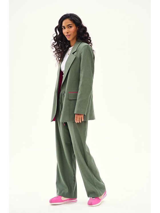NAOKO NAOKO Spodnie garniturowe Fresh Chapter Zielony Regular Fit