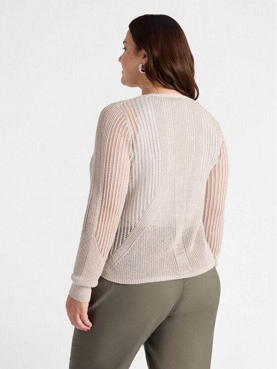 Fiorella Rubino Fiorella Rubino Cardigan M484L007853N011 Écru Boxy Fit