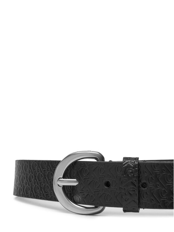 Calvin Klein Calvin Klein Pasek Damski Classic Buckle Aop 30Mm LV04K7019G Czarny