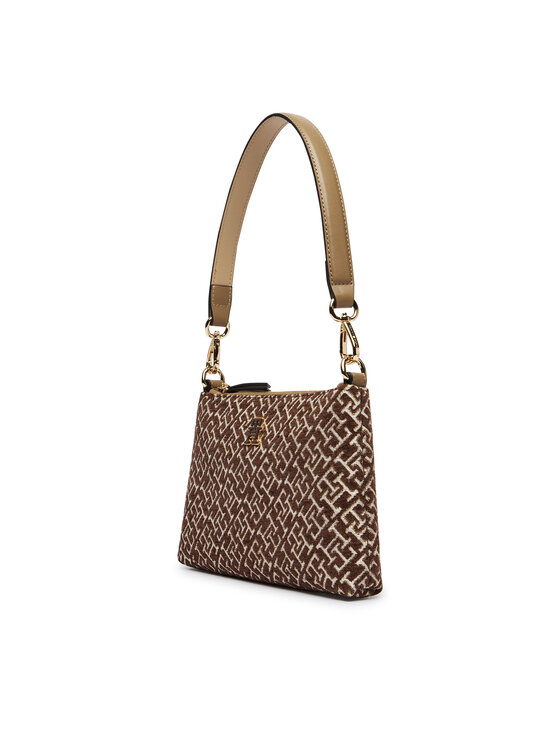 Tommy Hilfiger Tommy Hilfiger Geantă Th Jacquard Mini Shoulder Bag AW0AW19006 Maro