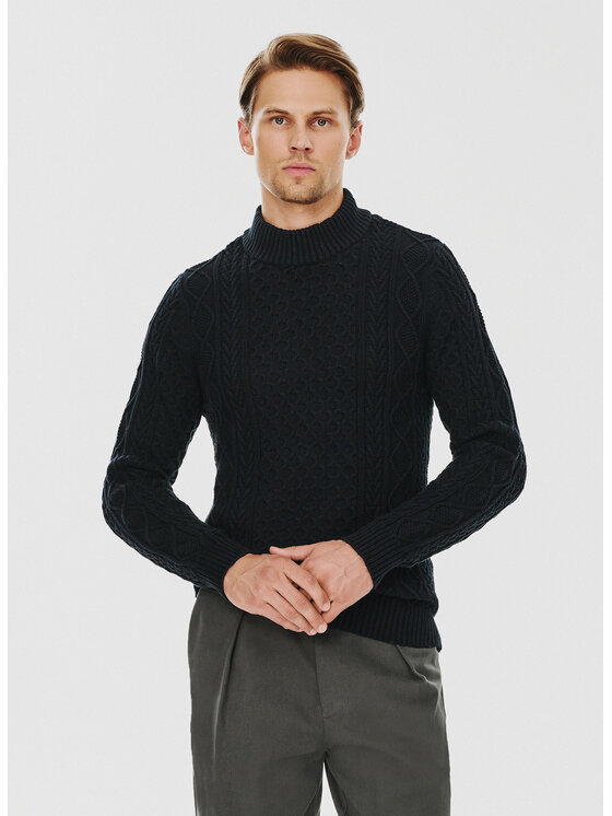 Pako Lorente Pako Lorente Sweter P24WF-2X-024 Czarny Classic Fit