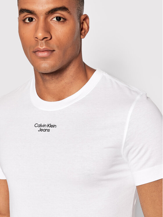 Calvin Klein Jeans Calvin Klein Jeans T-Shirt J30J320595 Biały Slim Fit