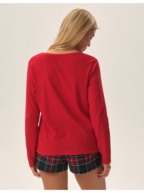 Henderson Henderson Piżama 41898 Czerwony Regular Fit