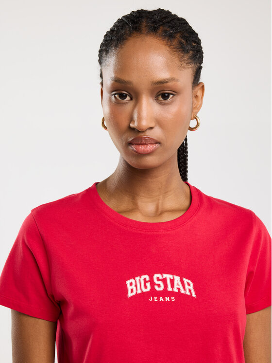 BIG STAR BIG STAR T-Shirt BENEA Czerwony Basic Fit
