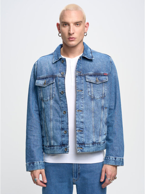 BIG STAR BIG STAR Kurtka jeansowa charlie_445 Niebieski Basic Fit