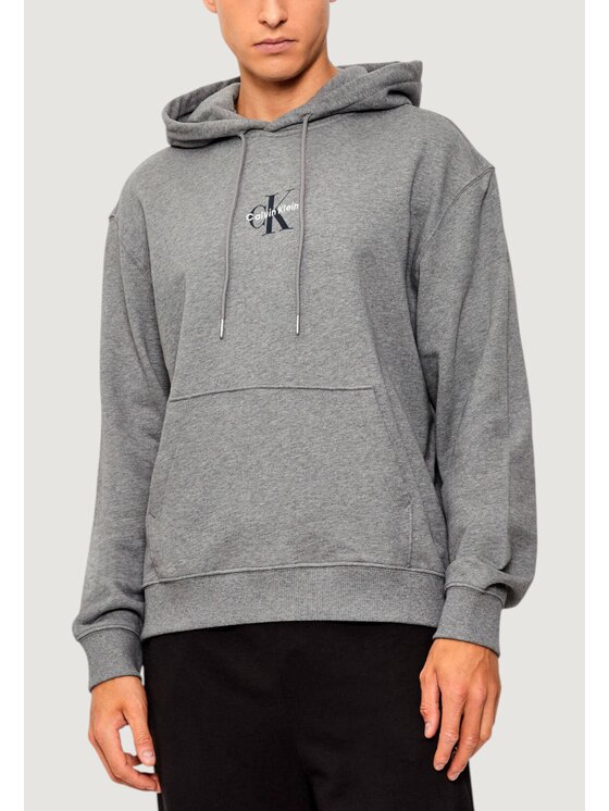 Calvin Klein Jeans Calvin Klein Jeans Μπλούζα LS EU 350TERRY MICRO MONOLOGO HO Γκρι Casual Fit