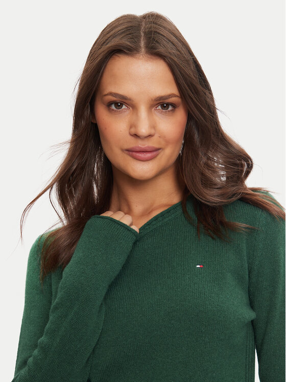 Tommy Hilfiger Tommy Hilfiger Pulover WW0WW44161 Verde Regular Fit