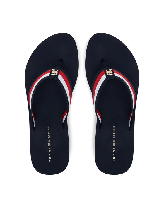 Damskie Japonki Tommy Hilfiger, Rozmiar 41, Grantowe, Th Corp Mid Wedge Beach Sandal FW0FW08517