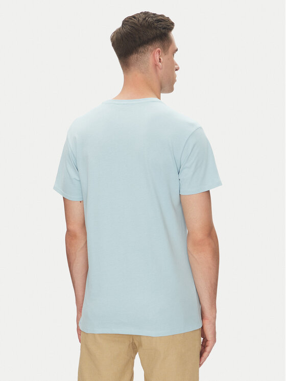 INDICODE INDICODE T-Shirt Kloge 40-915 Niebieski Regular Fit