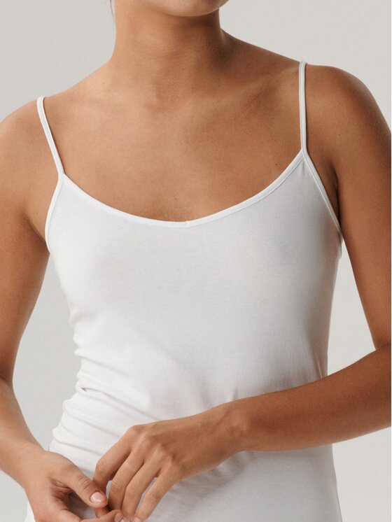 Atlantic Atlantic Top basic Biały Regular Fit