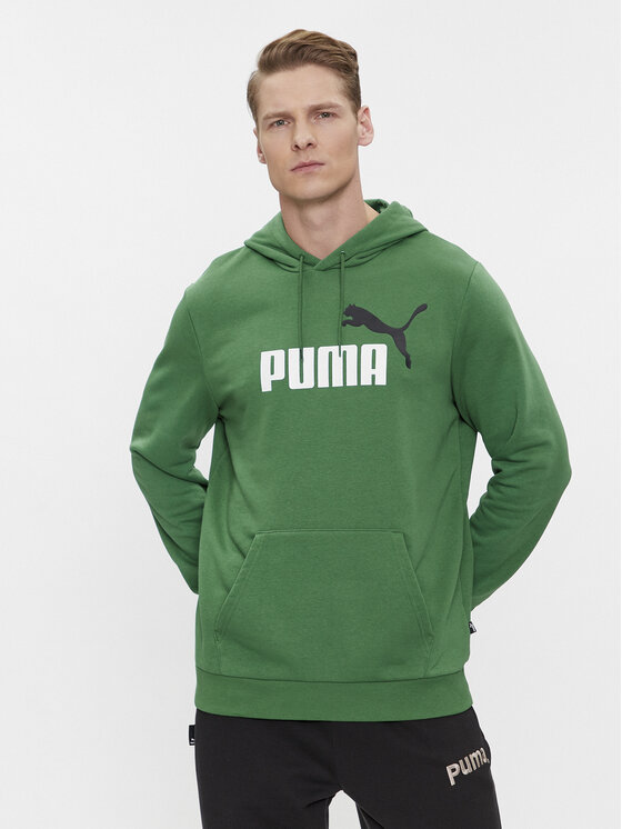 Puma Felpa Ess Col Big Logo 586765 Verde Regular Fit Modivo