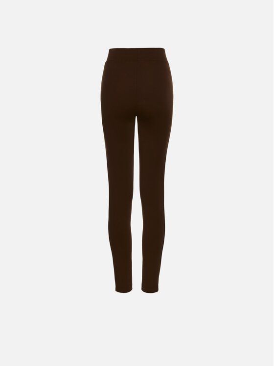 La Mania La Mania Legginsy MELL Brązowy ciemny Basic Fit
