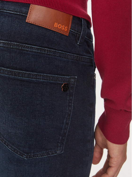 BOSS Boss Jeans hlače Delaware 50524018 Mornarsko modra Slim Fit