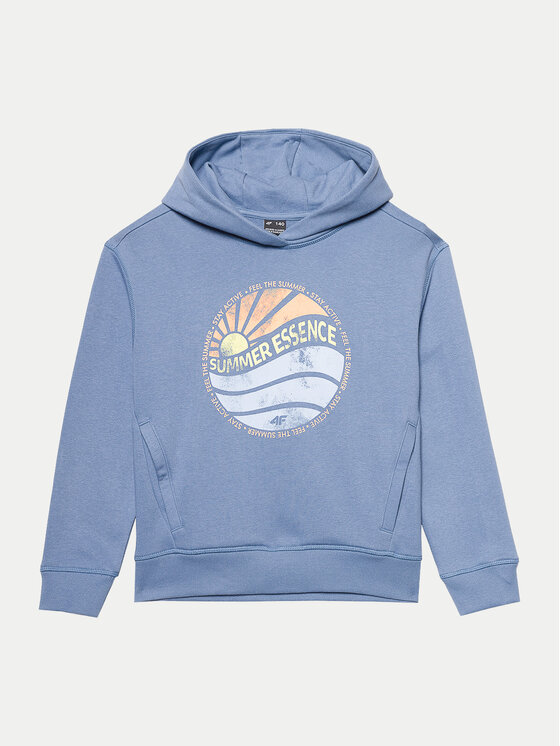 4F 4F Bluză 4FJWSS24TSWSM0935 Albastru Regular Fit