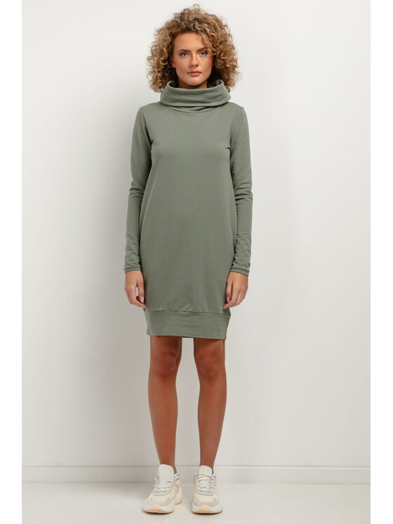 Tessita Tessita Sukienka codzienna T376 Zielony Straight Fit