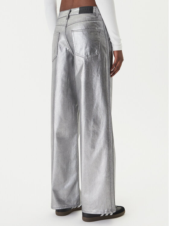 adidas adidas Дънки Firebird KD2922 Сребрист Loose Fit