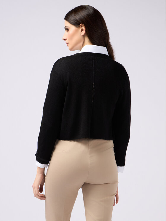 Oltre Oltre Cardigan M218J004950N033 Nero Cropp Fit
