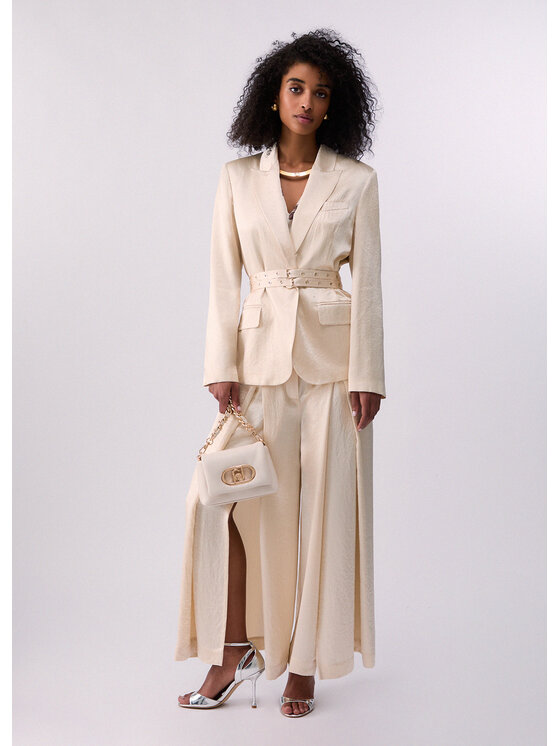 Liu Jo Liu Jo Giacca da abito CA6146T450AP9572 Crema Regular Fit