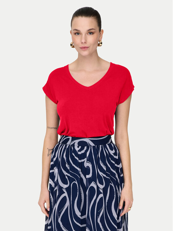 ONLY Tricou Rilla 15315776 Roșu Regular Fit