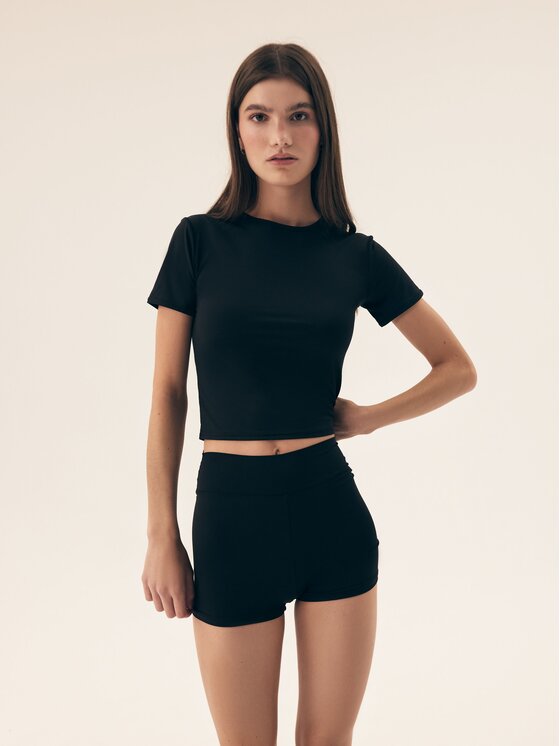 Esotiq Esotiq Szorty materiałowe 43250 Czarny Regular Fit
