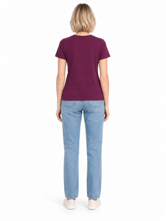 4F 4F T-shirt 4FWAW26TTSHF3500-60S Rosso Slim Fit