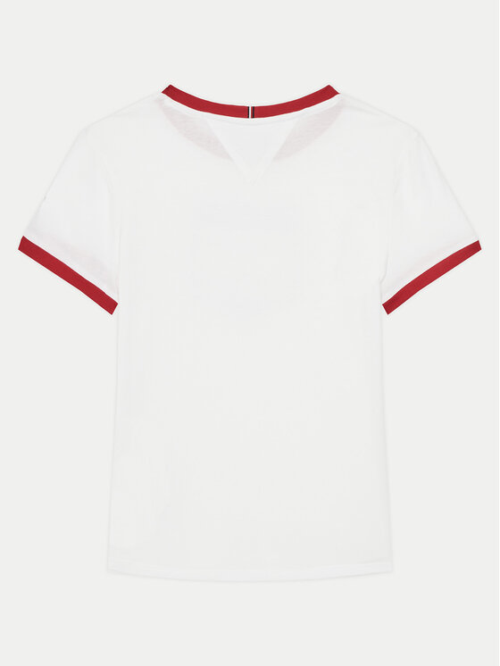 Tommy Hilfiger Tommy Hilfiger Тишърт KG0KG08528 D Бял Regular Fit