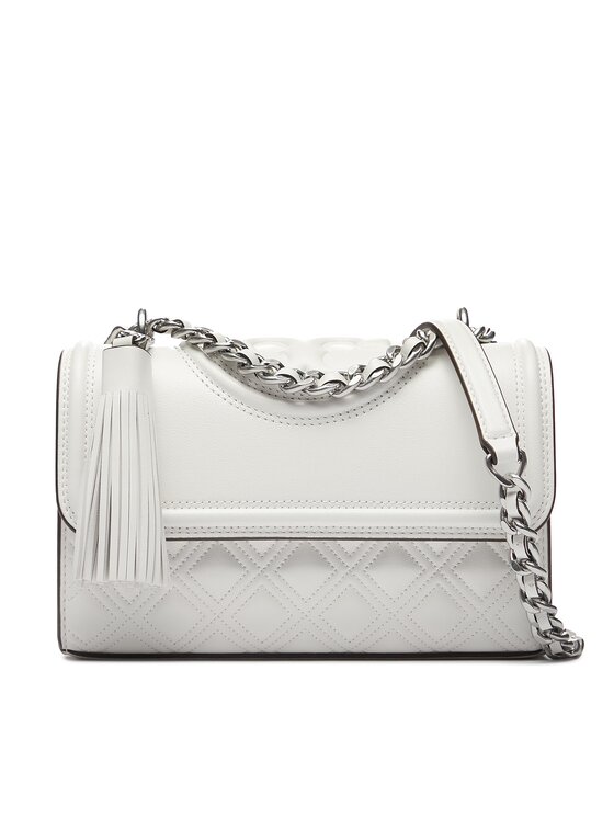 Tory Burch Tory Burch Kabelka Flaming Small Convertible Shoulder Bag 75576 Bílá