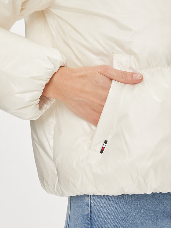 Tommy Hilfiger Tommy Hilfiger Vatovaná bunda New York Gloss WW0WW40836 Écru Relaxed Fit