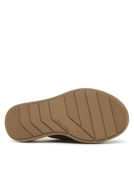 Calvin Klein Calvin Klein Šlepetės Bubble Slide-Woven HW0HW01468 Ruda