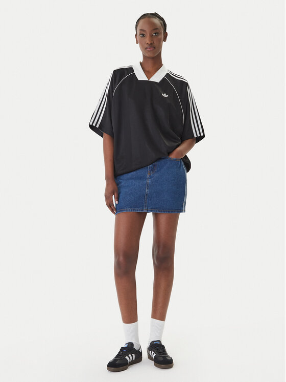 adidas adidas Джинсова спідниця 3-Stripes KD2901 Голубий Regular Fit