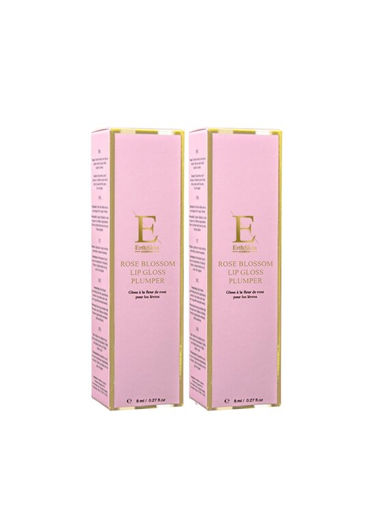 Erthskin London Erthskin London 2 x Rose Blossom Lip Gloss Plumper 8ml Zestaw do pielęgnacji skóry