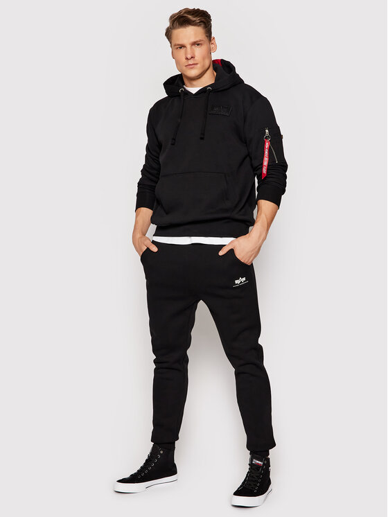 Alpha Industries Alpha Industries Μπλούζα Stripe 178314 Μαύρο Regular Fit