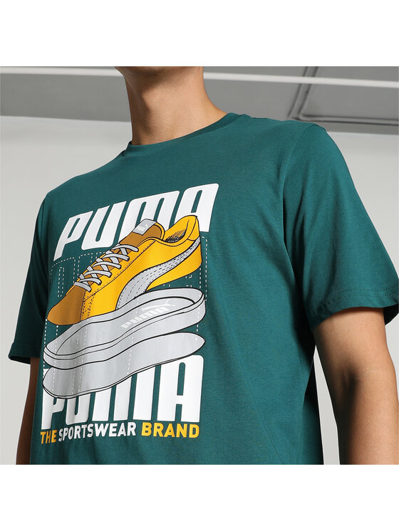 Puma Puma T-Shirt 677186 Zielony Regular Fit