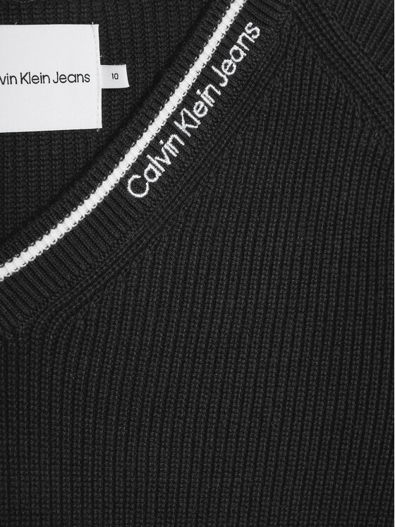 Calvin Klein Jeans Calvin Klein Jeans Pulover Ceremony IB0IB01869 Negru Relaxed Fit
