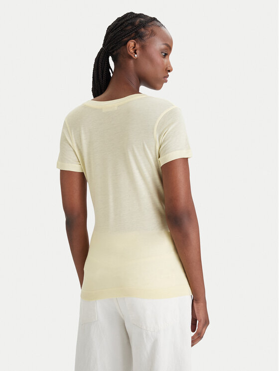 Guess Guess T-Shirt W5GP31 KCSX2 Gelb Classic Fit