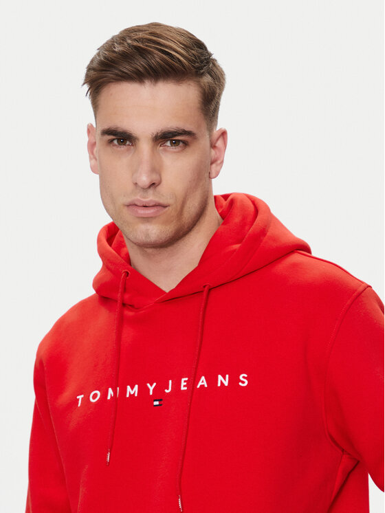 Tommy Jeans Tommy Jeans Felpa Linear Logo DM0DM17985 Rosso Regular Fit