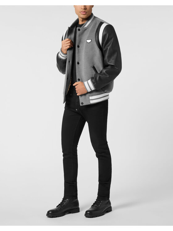PHILIPP PLEIN PHILIPP PLEIN Kurtka bomber 25605 Beżowy Regular Fit