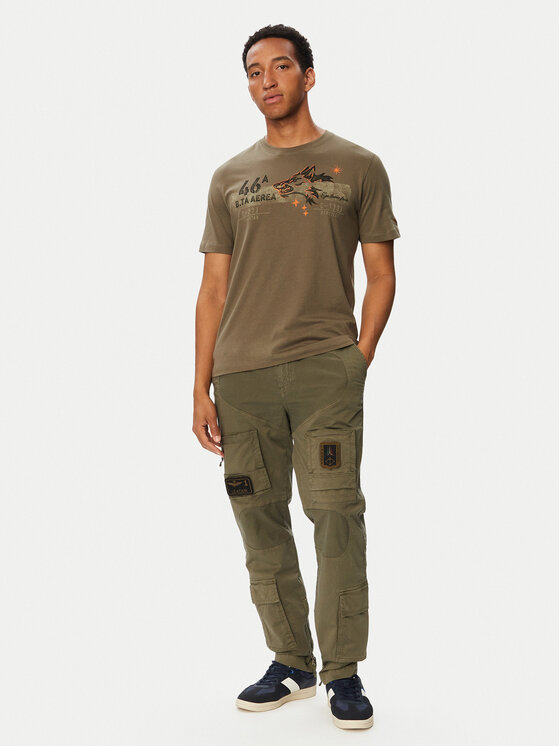 Aeronautica Militare Aeronautica Militare T-Shirt 262TS2579UJ00750 Χακί Regular Fit