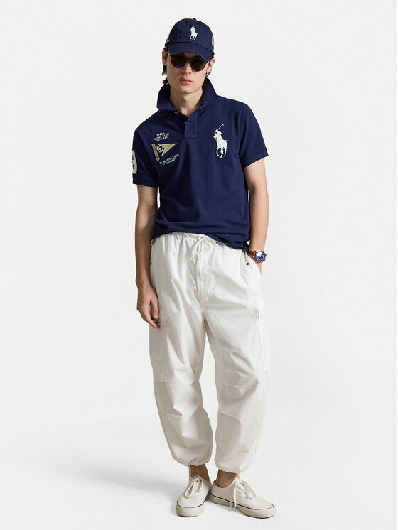 Polo Ralph Lauren Polo Ralph Lauren Тениска с яка и копчета 710B21921001 Тъмносин Regular Fit