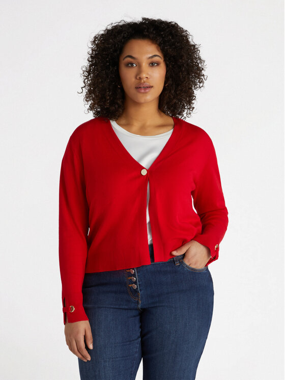 Fiorella Rubino Fiorella Rubino Cardigan M491L007860N016 Rosso Boxy Fit