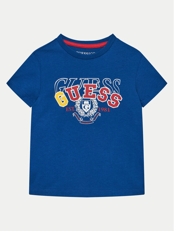 Guess Tričko N5RI00 K8HM4 Modrá Regular Fit