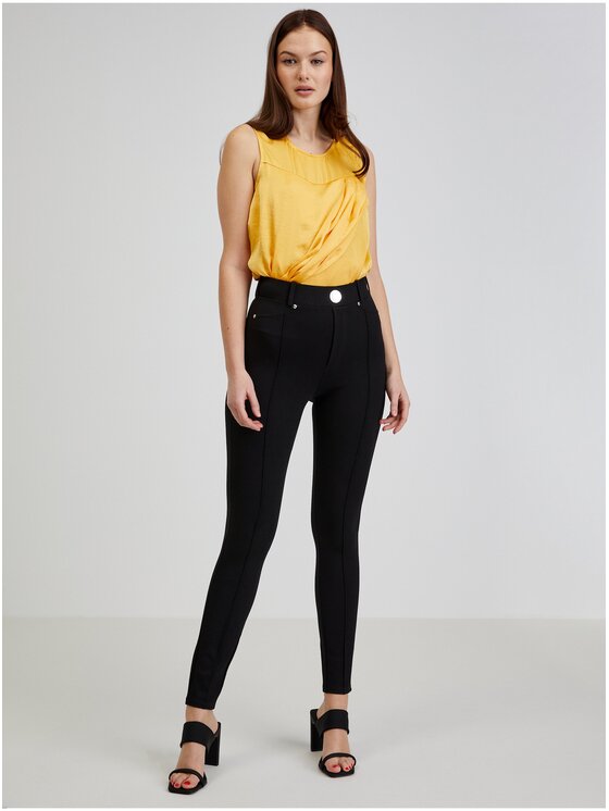 Orsay Orsay Spodnie damskie 350188-660000__42 Czarny Skinny Fit