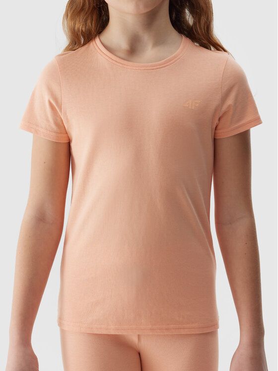 4F 4F Tričko 4FJWSS24TTSHF1110-65S Ružová Custom Slim Fit