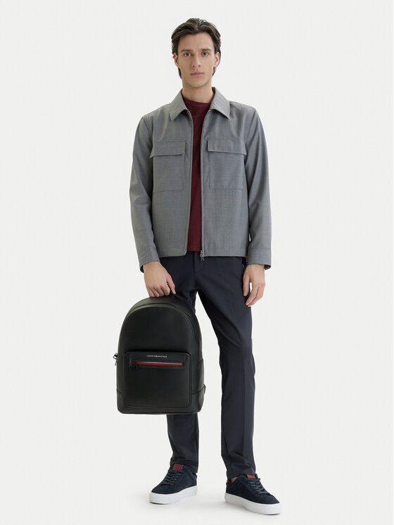 Tommy Hilfiger Rucsac Th Foundation Backpack AM0AM14155 Negru