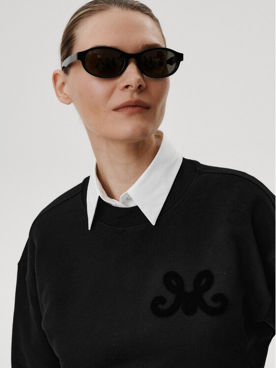 MARI PRETI MARI PRETI Felpa Velena Nero Regular Fit