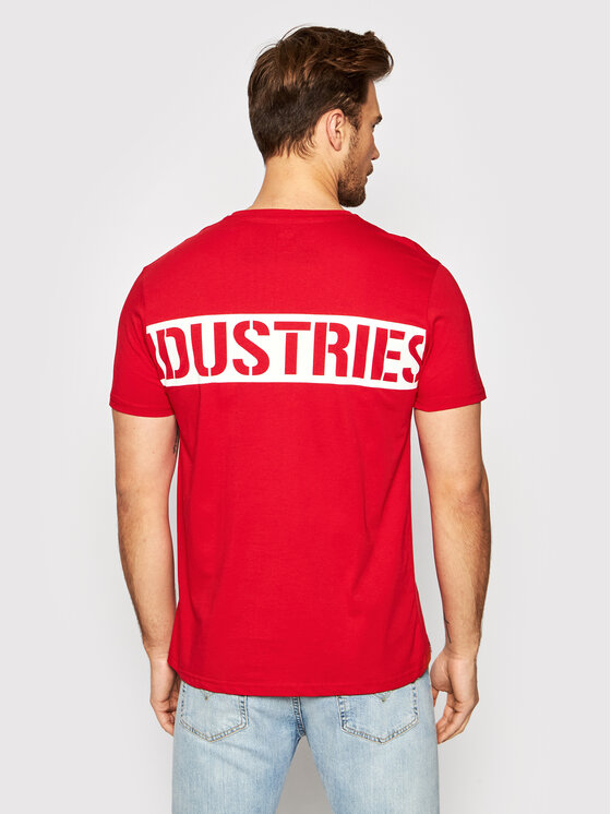 Alpha Industries Alpha Industries Póló Printed Stripe 118511 Piros Regular Fit