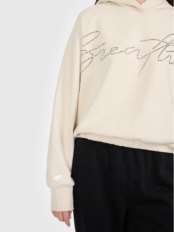 4F 4F Μπλούζα COSY Κρεμ Regular Fit