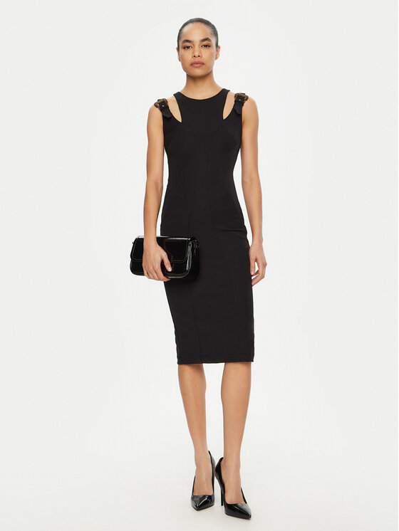 Versace Jeans Couture Versace Jeans Couture Коктейлна рокля 78HAO913 Черен Slim Fit